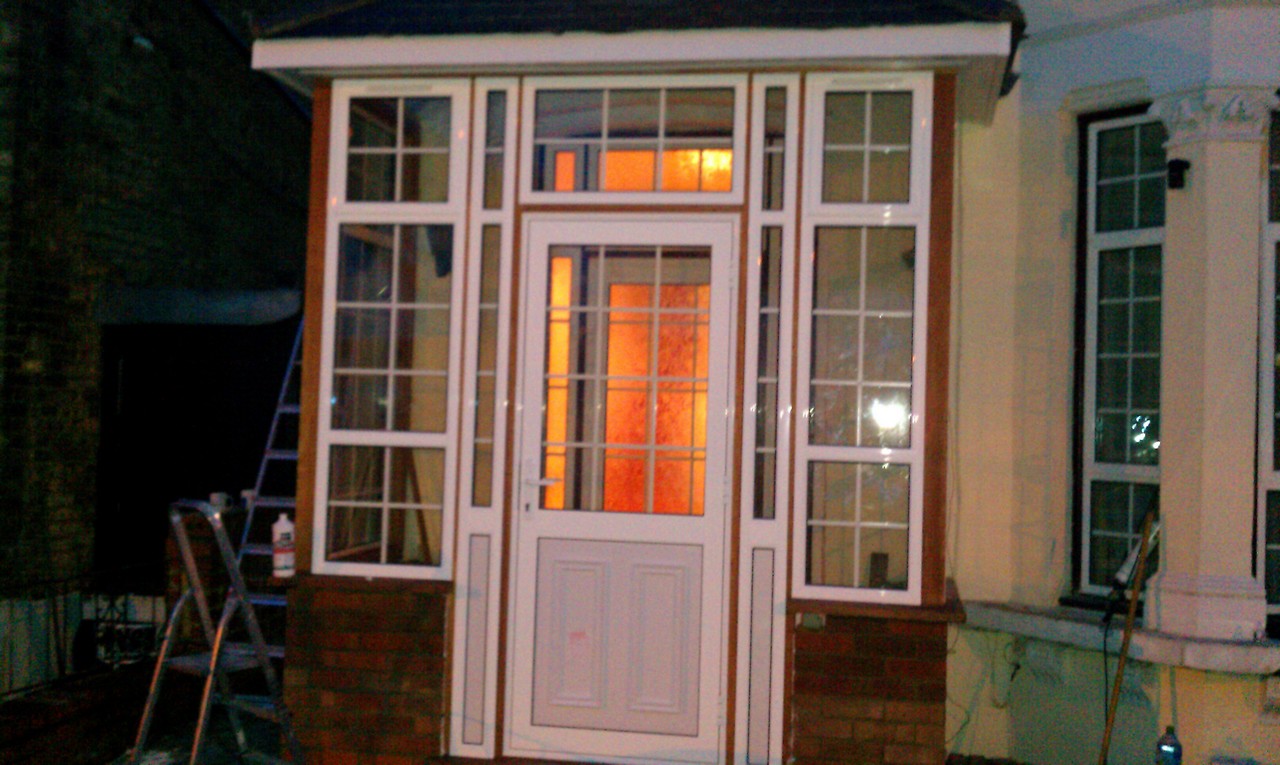 uPVC porch with Georgian bar glazing installed in Colindale